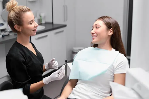 woman at the dental office