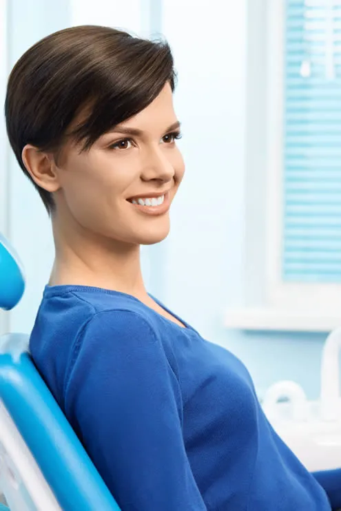 woman in dental office chair